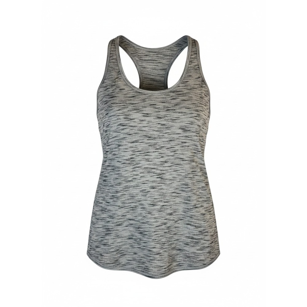 Lululemon Racerback Tank Top Women 2-4 Grey Excellent Space Dye Open Back